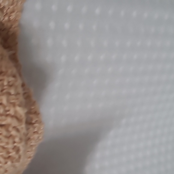 Soft Cotton Linen Knit Sweater Native Neutral Tan & Soft Colors Turquoise - Picture 5 of 5